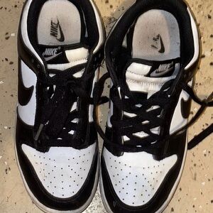 Nike Kids Black and White Low-Top Sneakers